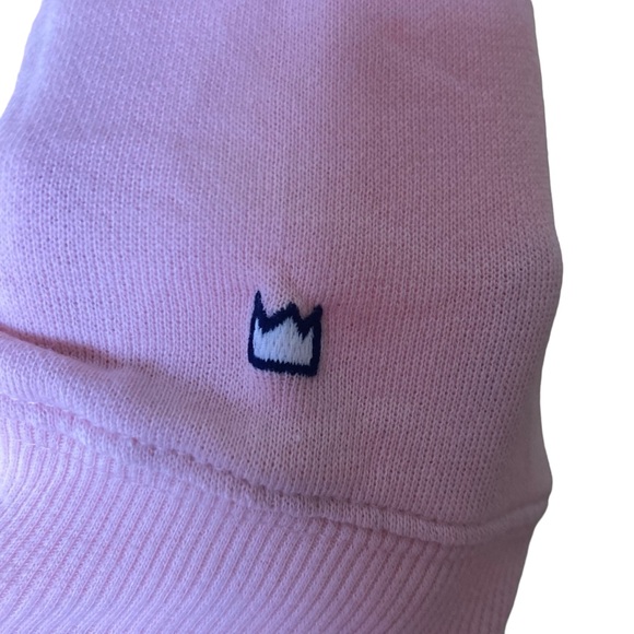 Crown & Ivy Lightweight Sweatshirt pink Embroidered Lazyday Size S - Picture 7 of 8